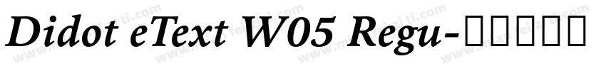 Didot eText W05 Regu字体转换
